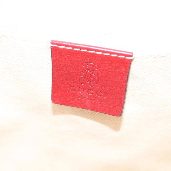 GUCCI Micro GG Canvas Hand Bag Nylon Red 284721 Auth 60139 - Picture 14 of 16